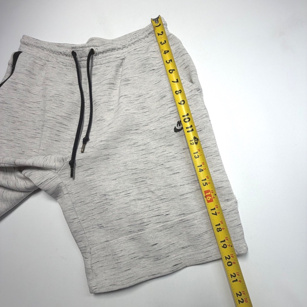 Nike Gray Knit Lounge Shorts Large Athletic Sweat Shorts Zip Pocket - Picture 5 of 9
